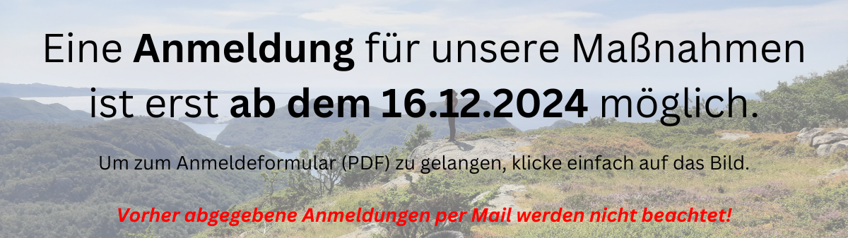 Anmeldebeginn: 16.12.2024