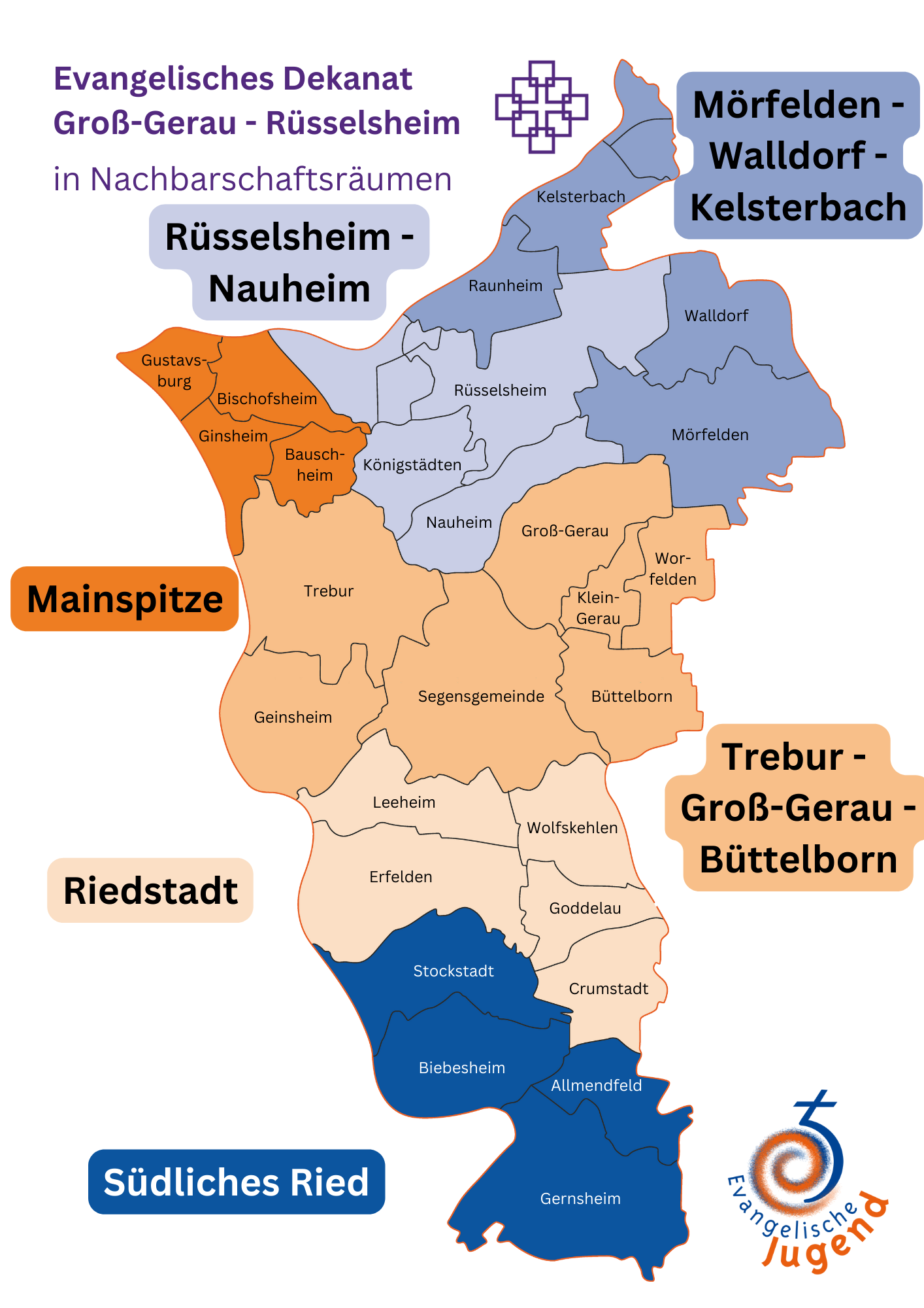 Nachbarschaftsräume im Dekanat GG-RÜ